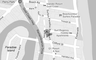 Map of Surfers Paradise